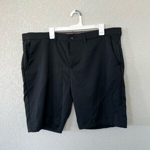 Jachs Black Flat Front Performance Shorts